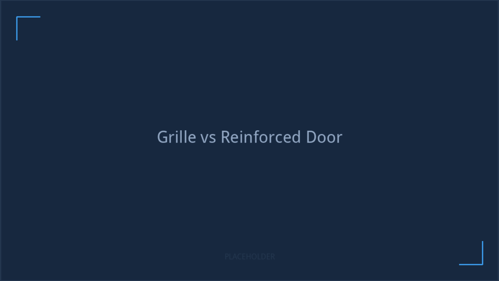 Perbandingan grille keselamatan dan pintu diperkukuh di pintu utama rumah